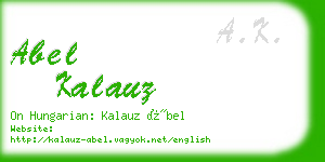 abel kalauz business card